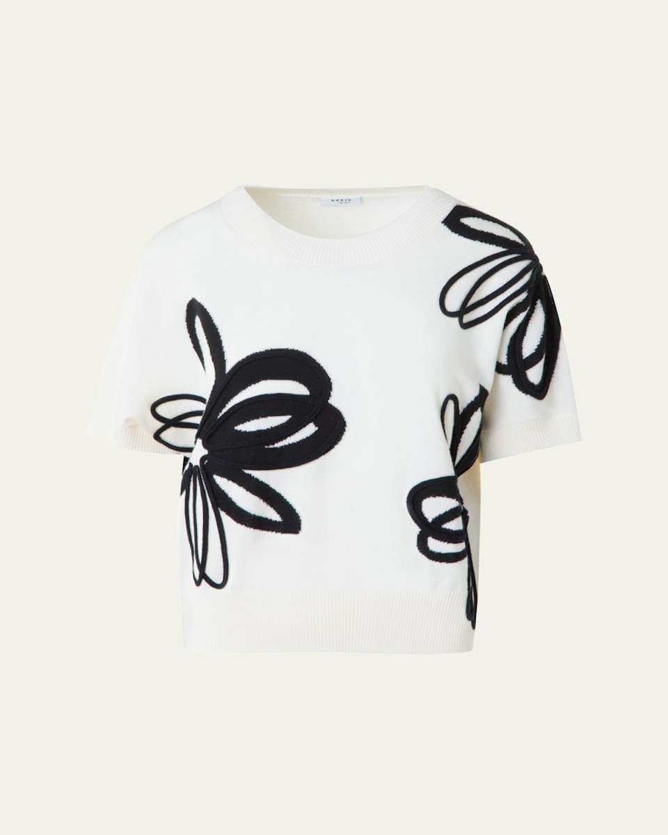 Daisy Blow Up Intarsia Merino Wool Sweater
